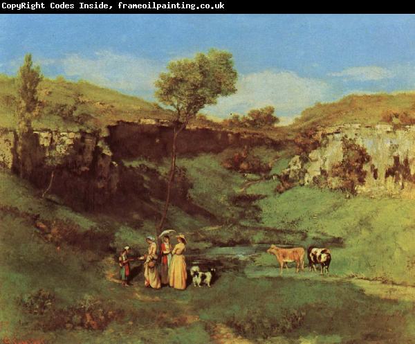 Gustave Courbet Les Demoiselles de Village
